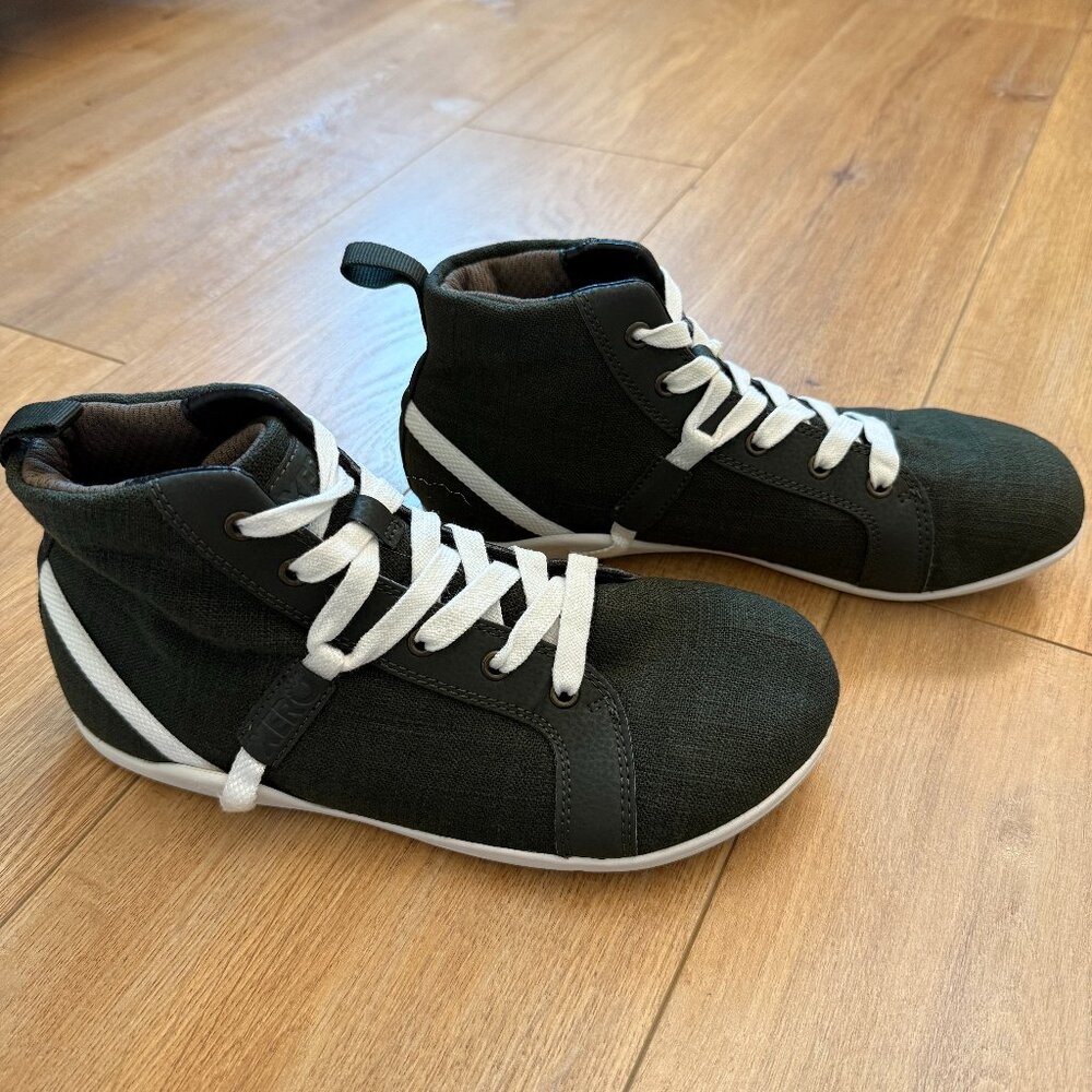 Xero Men's Toronto Green Canvas Barefoot High Top Sneakers (size 8.5)